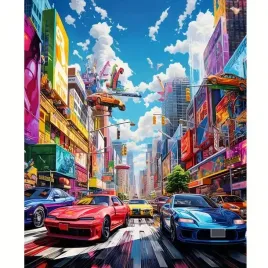 malowanie-po-numerach-kolorowe-miasto-auta-50x40-cm-z-rama-kreatywne