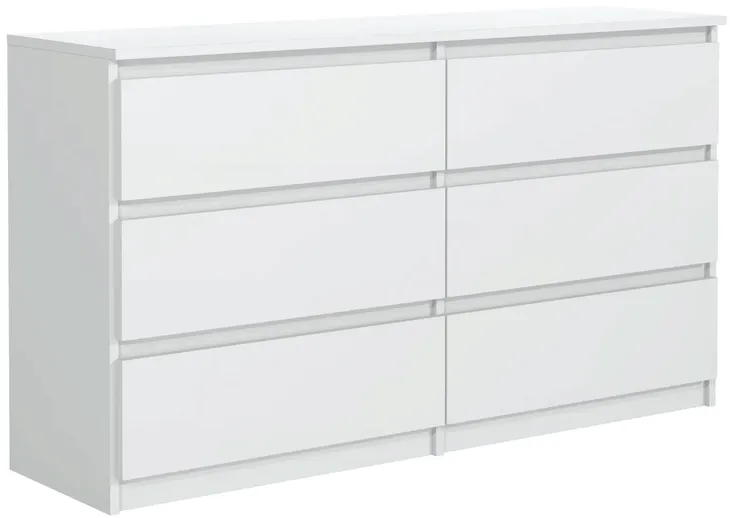 KOMODA 6 SZUFLAD 100CM BIAŁA