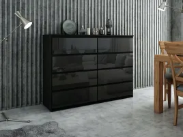 komoda-8-szuflad-120cm-czarna-front-wysoki-polysk-od-producenta