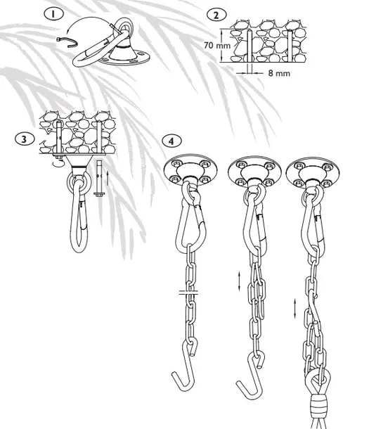 amazonas-hak-sufitowy-power-hook-kolor-szary