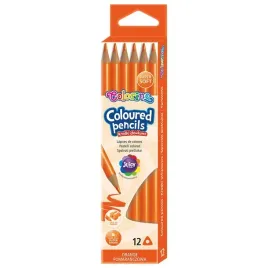 colorino-kredki-olowkowe-trojkatne-12szt-pomarancz