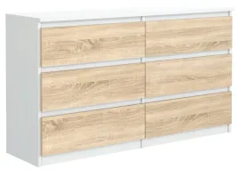 pojemna-szafka-komoda-6-szuflad-140cm-biala-front-dab-sonoma
