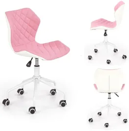 fotel-biurowy-nowoczesny-mlodziezowy-krzeslo-obrotowe-biale-rozowe-matrix-3
