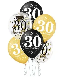 balony-na-30-lat-urodziny-konfetti-trzydzieste