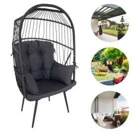 fotel-kokon-stojacy-kosz-ogrodowy-gniazdo-czarny-szary-na-taras-poduszki