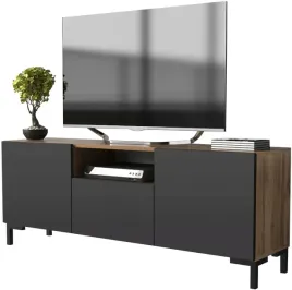 szafka-rtv-loft-pod-telewizor-150-cm-dab-wotan-czarny-mat-na-nozkach