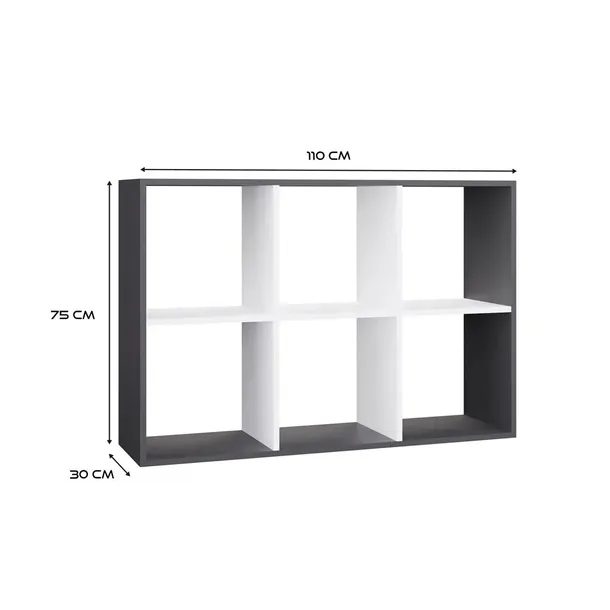 regal-malax-2x3-antracyt-bialy-glebokosc-mebla-30-cm