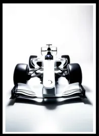 plakat-na-sciane-do-salonu-bialy-bolid-okladka-magazynu-formula-1-70x50cm