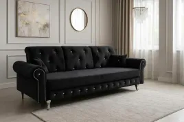 kanapa-welur-glamour-elegancka-czarna-na-nozkach-ludwik-krysztalkami-nowa