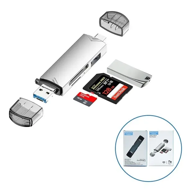 czytnik-kart-6w1-adapter-usb-usb-c-sd-microsd-ce-stan-nowy-model-czytnik-kart-6w1-adapter-usb-usb-c-sd-microsd