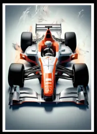 plakat-na-sciane-do-salonu-bialo-pomaranczowy-bolid-formula-1-70x50cm