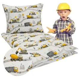 komplet-poscieli-dzieciecej-100x160-50x60-koparki-zolte-nowe-elegancka