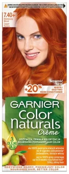GARNIER COLOR NATURALS 7.4 FARBA MIEDZIANY BLOND