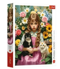 puzzle-1000-dziewczynka-z-kotami-10976-trefl