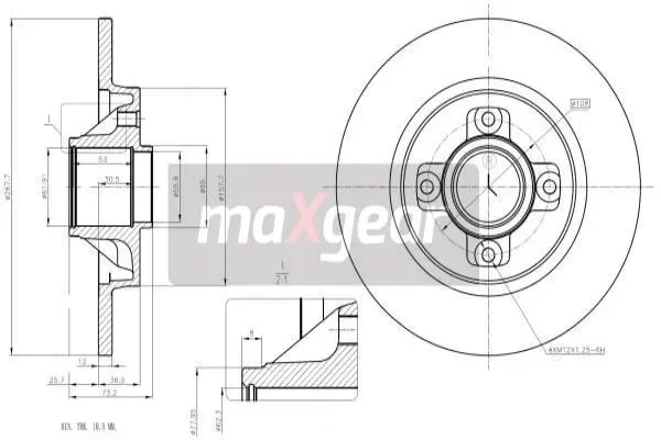 maxgear-19-1963-tarcza-hamulcowa-producent-czesci-maxgear