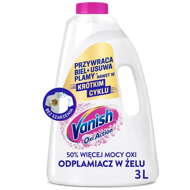 Vanish Oxi Action White odplamiacz do tkanin w żelu do białego 3l