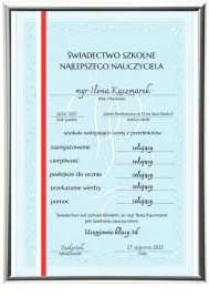 personalizowane-swiadectwo-dla-nauczyciela-w-ramce
