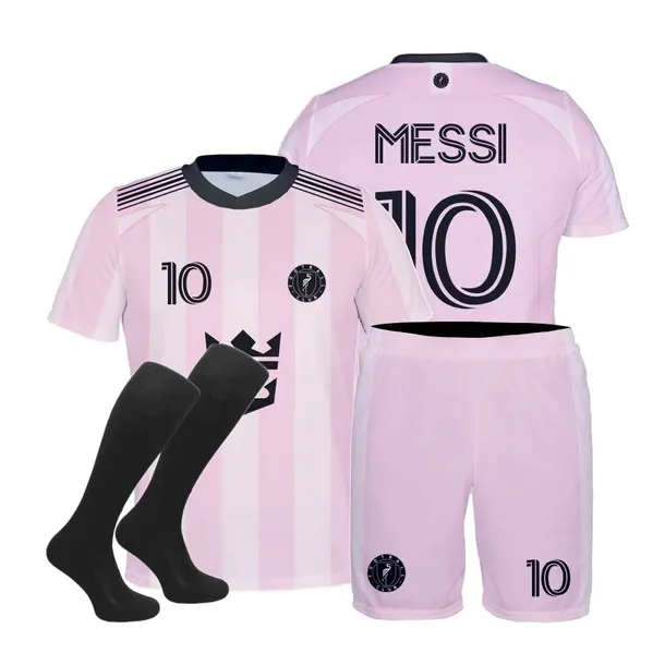 MESSI MIAMI RÓŻOWY strój komplet koszulka spodenki getry rozmiar 128