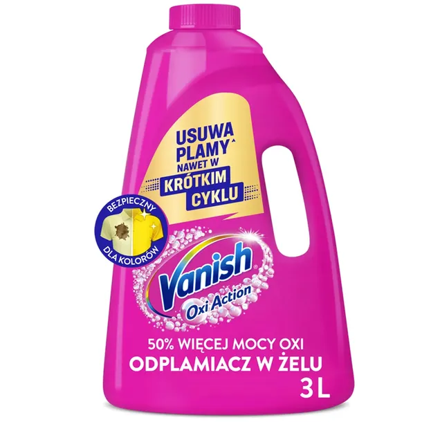 Vanish Oxi Action Pink odplamiacz do tkanic w żelu 3l