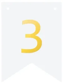 baner-diy-bialy-ze-zlota-cyfra-cyferka-zlota-cyfra-3-flagi-personalizowany