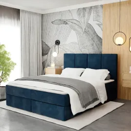 lozko-kontynentalne-180x200-tapicerowane-podwojne-z-materacem-granatowe
