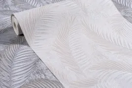 tapeta-winylowa-na-flizelinie-strukturalna-liscie-bez-bezowa-szara-brokat