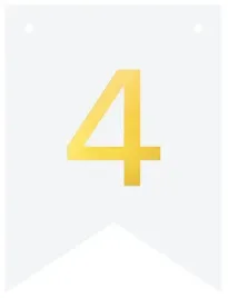 baner-diy-bialy-ze-zlota-cyfra-cyferka-zlota-cyfra-4-flagi-personalizowany