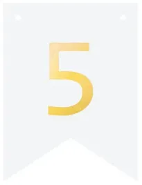 baner-diy-bialy-ze-zlota-cyfra-cyferka-zlota-cyfra-5-flagi-personalizowany