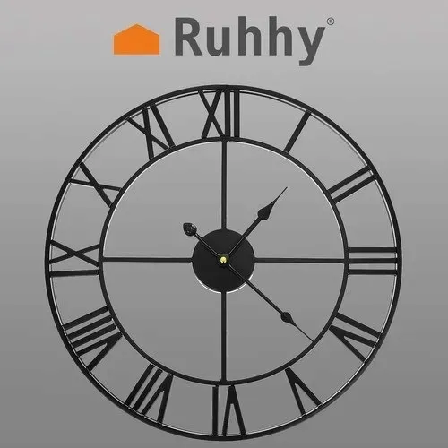 zegar-scienny-retro-czarny