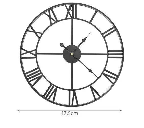 zegar-scienny-retro-czarny-linia-retro