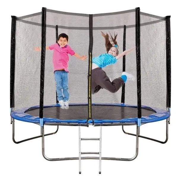 Trampolina ogrodowa 8ft 244cm fitness drabinka solidna siatka bezpieczna