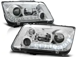 lampy-przednie-vw-bora-98-05r-daylight-led-chrom-zarowki-gratis