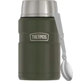 termos-na-jedzenie-710-ml-skladana-lyzka-i-kubek-thermos-zielen-wojskowa