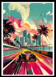 plakat-na-sciane-do-salonu-wyscig-pastelowe-miami-formula-1-70x50cm