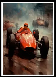 plakat-na-sciane-do-salonu-czerwony-retro-bolid-formula-1-vintage-70x50cm