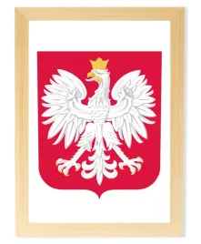 herb-godlo-polski-w-ramie-drewnianej-a4-21x297cm