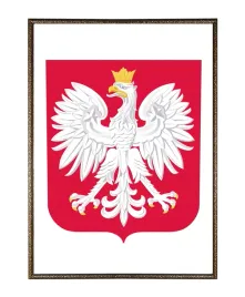 godlo-polski-w-ramie-aluminiowej-a3-miedz-antyczna