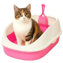 kuweta-duza-dla-kota-z-ramka-toaleta-otwarta-na-zwirek-rozowa-lopatka-2r