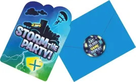 zaproszenia-urodzinowe-fortnite-gaming-koperty-storm-the-party-8-szt