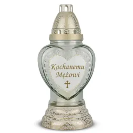 znicz-z-dedykacja-kochanemu-mezowi-26-cm-bialy-dp319-znicz-szklany
