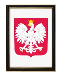 godlo-polski-w-ramie-drewnianej-297x42cm-a3-czarno-zlote