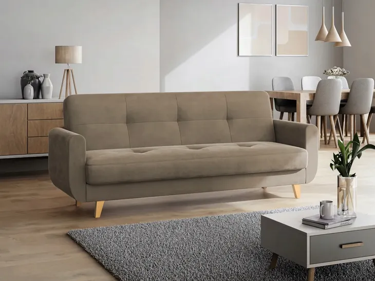 Kanapa NAOMI KOLOR BEŻOWY, Wersalka, Sofa TOMEX