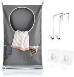wiszacy-kosz-na-pranie-na-drzwi-haczyki-przyssawki-torba-wieszak-szary