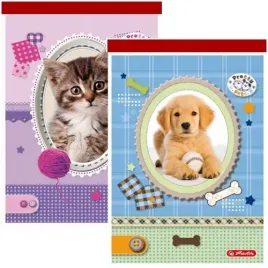 notes-szkolny-klejony-a6-46-kartek-kratka-zwierzeta-pets-herlitz-2-sztuki