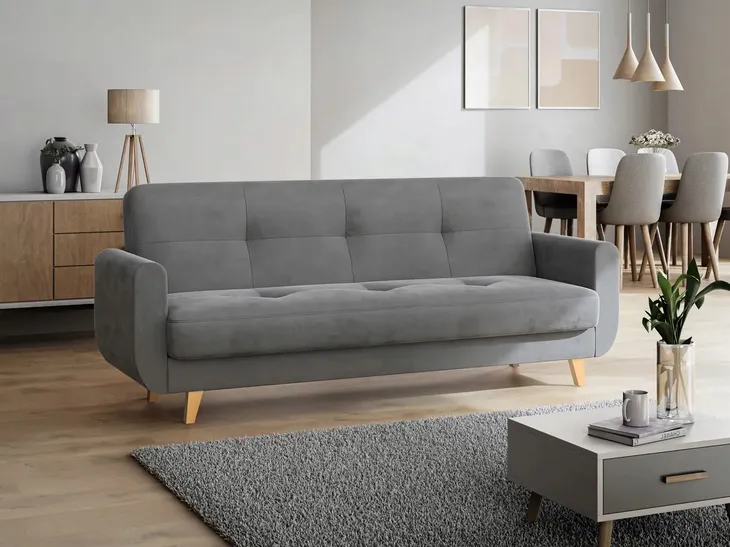 Sofa rozkładana z funkcją spania kanapa wersalka pojemnik na pościel NAOMI