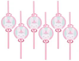 slomki-rozowe-urodzinowe-w-biale-kroliki-krolik-zajaczki-zajaczek-6-szt