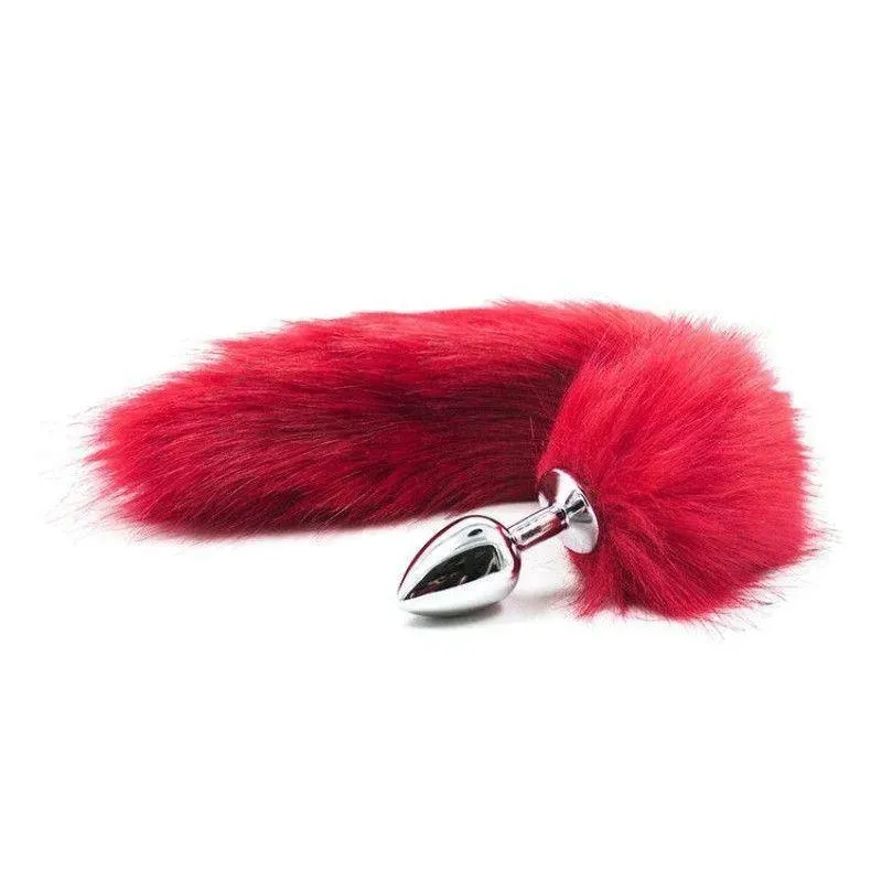 plug-anale-con-coda-long-fox-tail-rossa