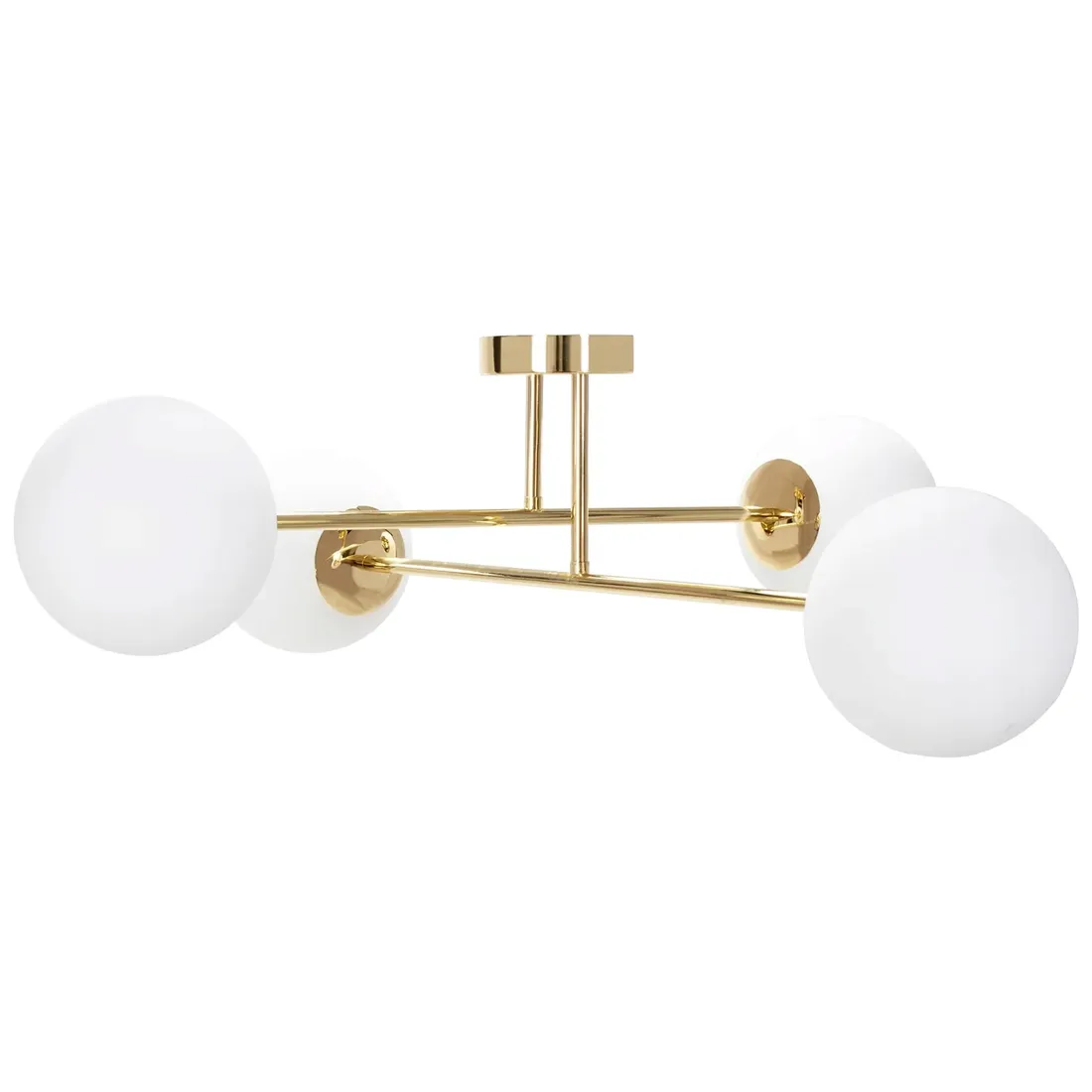 lampa-zyrandol-zloty-biale-kule-4-punkty-wiszaca-glamour-do-salonu-jadalni