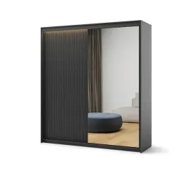 szafa-przesuwna-trend-z-lustrem-200cm-i-oswietleniem-led-czarna