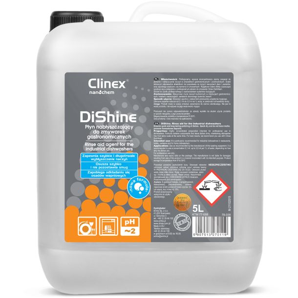Nabłyszczacz płyn nabłyszczający do zmywarek gastronomicznych CLINEX DiShin